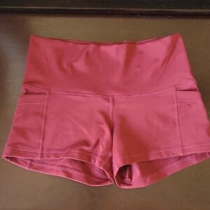 Women's Athletic Shorts - Cranberry